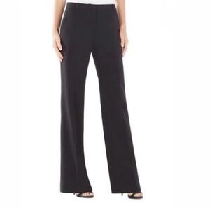 BCBGMaxAzria Carly Modern Flare Black Wide Leg Dress Pants Trousers